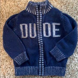 4/$10 DUDE Zip-Up Sweater